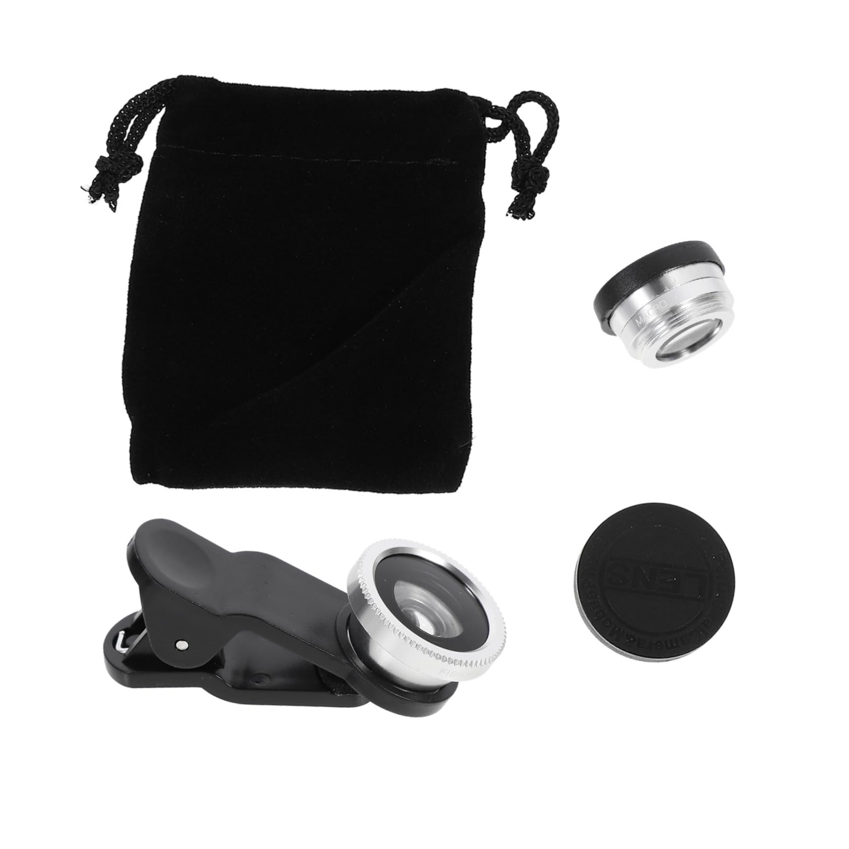 COHEALI 2 Sets Fisheye Lens for Wide Angle Macro Phone Lens Kit Compact for Mobile Photography