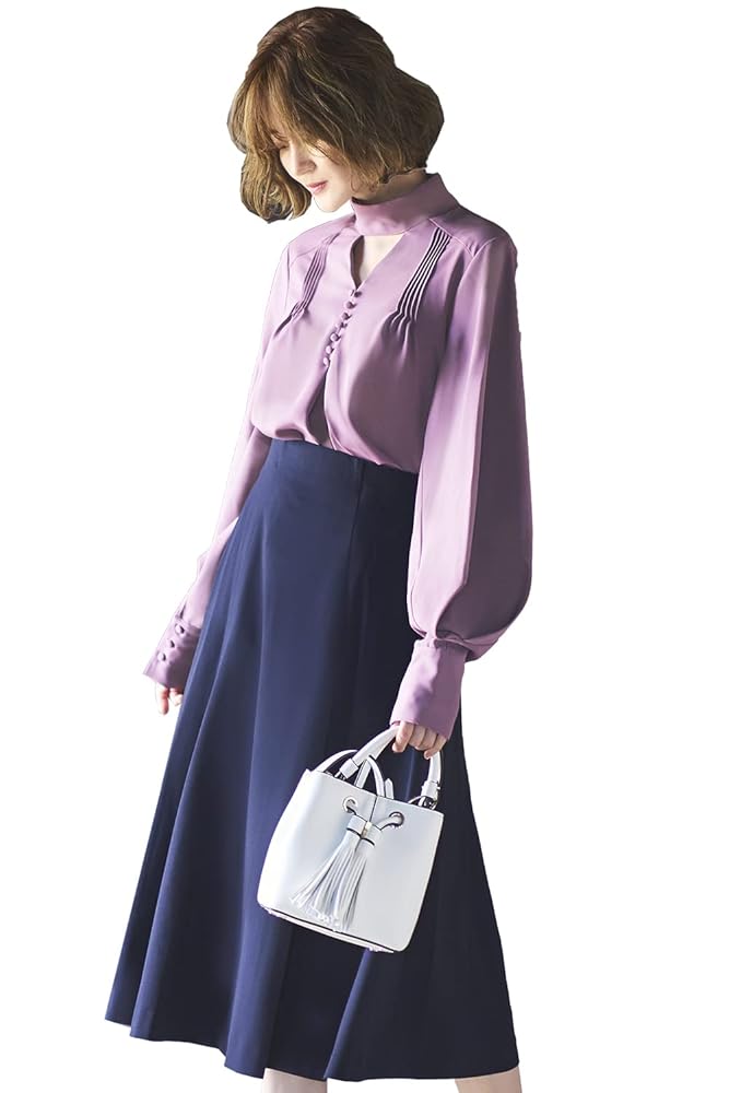 elu トップス　ブラウス 楽天市場】ブラウス トップス レディース 春 秋 長袖 無地