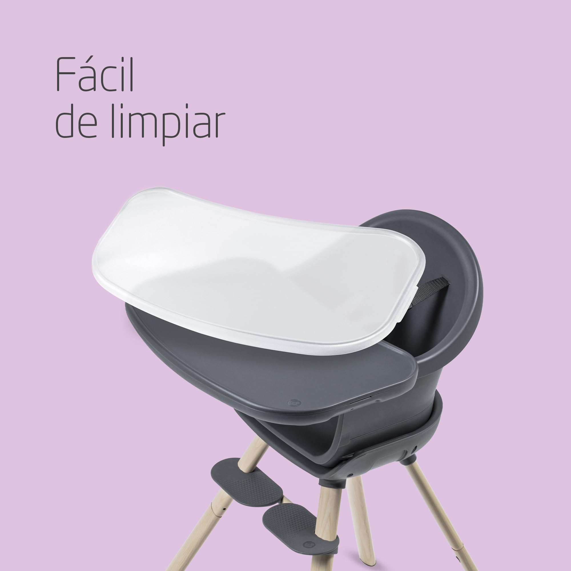 Maxi-Cosi Moa Trona Bebe Evolutiva 4 en 1, 6 Meses-7 Años, 0-25 Kg, Trona de Bébé Ligera y Ajustable, Transformable en Asiento Elevador, Taburete y Escritorio Con Asiento para Niños, Beyond Graphite