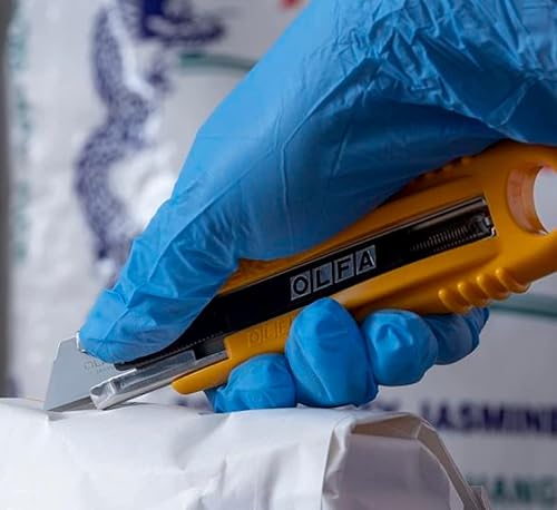 Miniatura 7 de OLFA Cuchillo utilitario de seguridad auto-retráctil (SK-4)  Cortador de caja semiautomático multiusos con hoja autoretráctil y mango