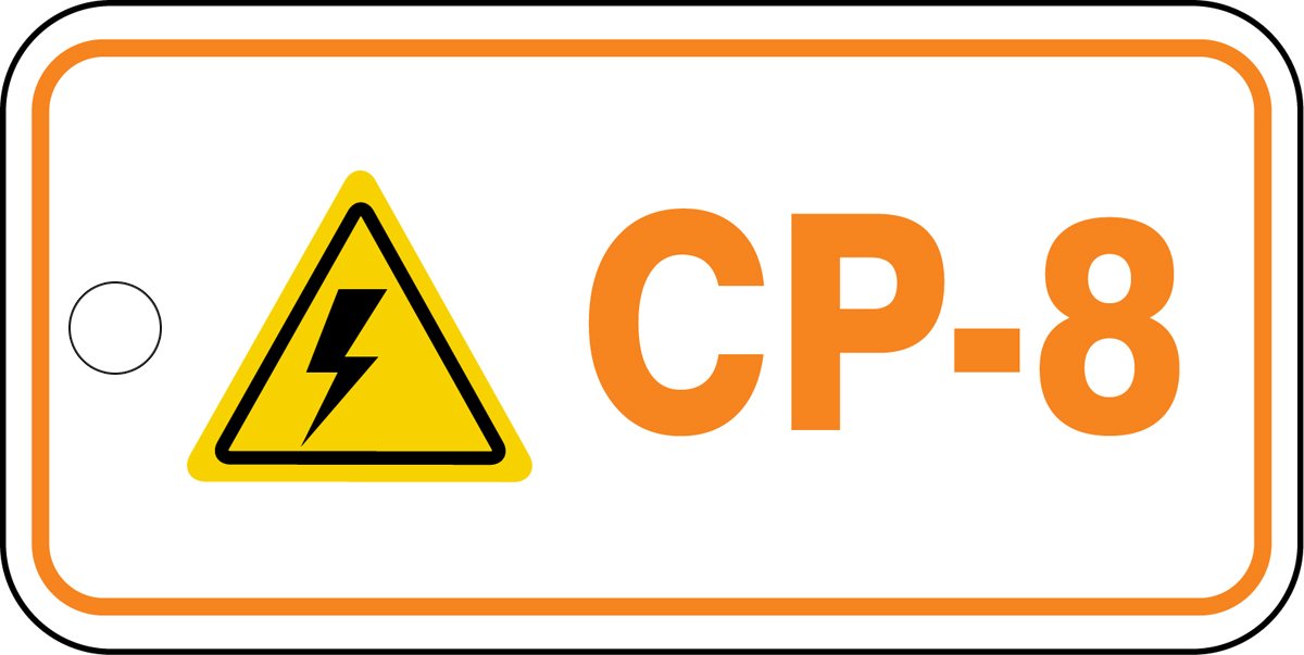 Étiquette de marquage CP-8 plastique pour prévenir les risques de maintenance - 2
