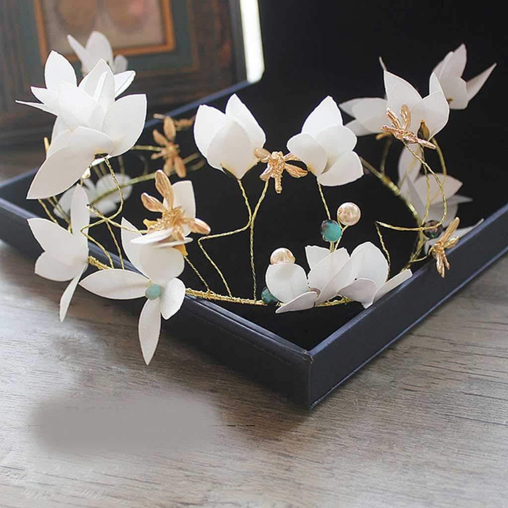 Braut-Haarteile, Haarstyling-Accessoires, Hochzeits-Haarspange, modische Frauen-Blumenkrone-Stirnband, Hochzeits-Braut-Haarband, Haarschmuck Hochzeits-Haarschmuck (Farbe: D) (Farbe: D)