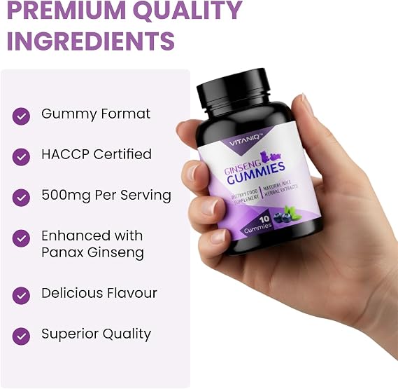 500mg Gummy | Stronger | Longer | Harder | Performance | Extra Strength Enhancing Gummies, Stamina Endurance Booster Supplement for Men | 10 Ginseng Gummy