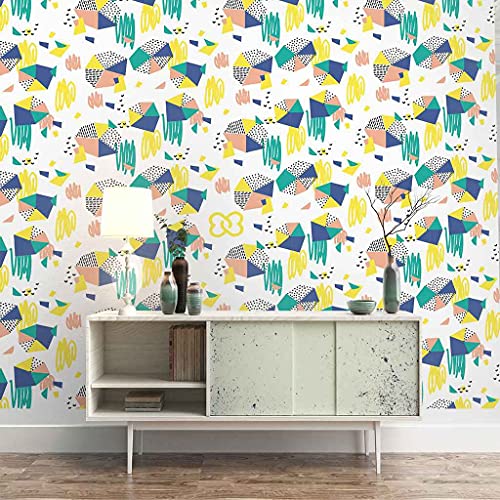 Art mural moderne 3D grand format avec affiche géométrique colorée