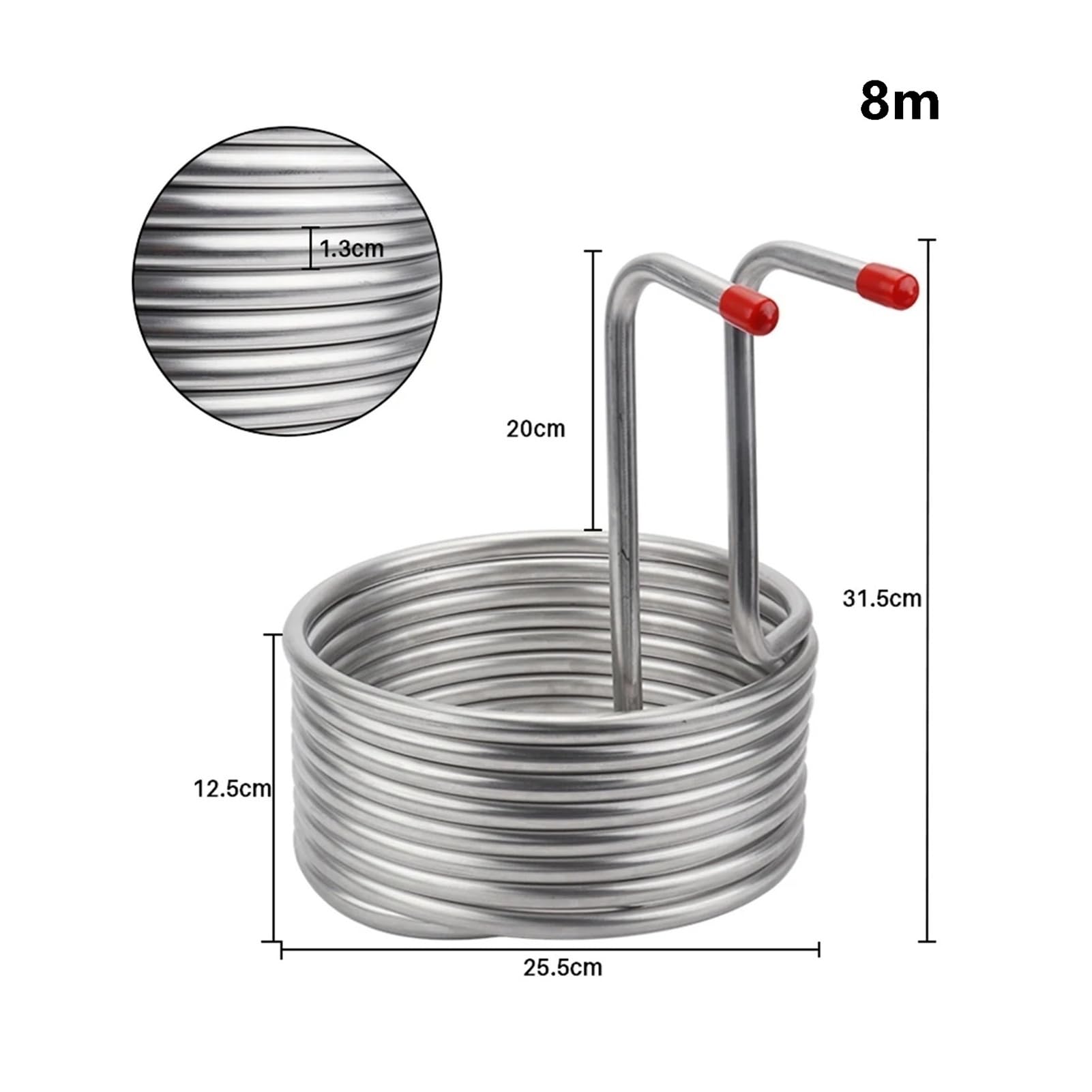 Enfriador de Mosto Serpentín de enfriamiento de Mosto de inmersión de 8/16 mm for máquina enfriadora de Acero Inoxidable