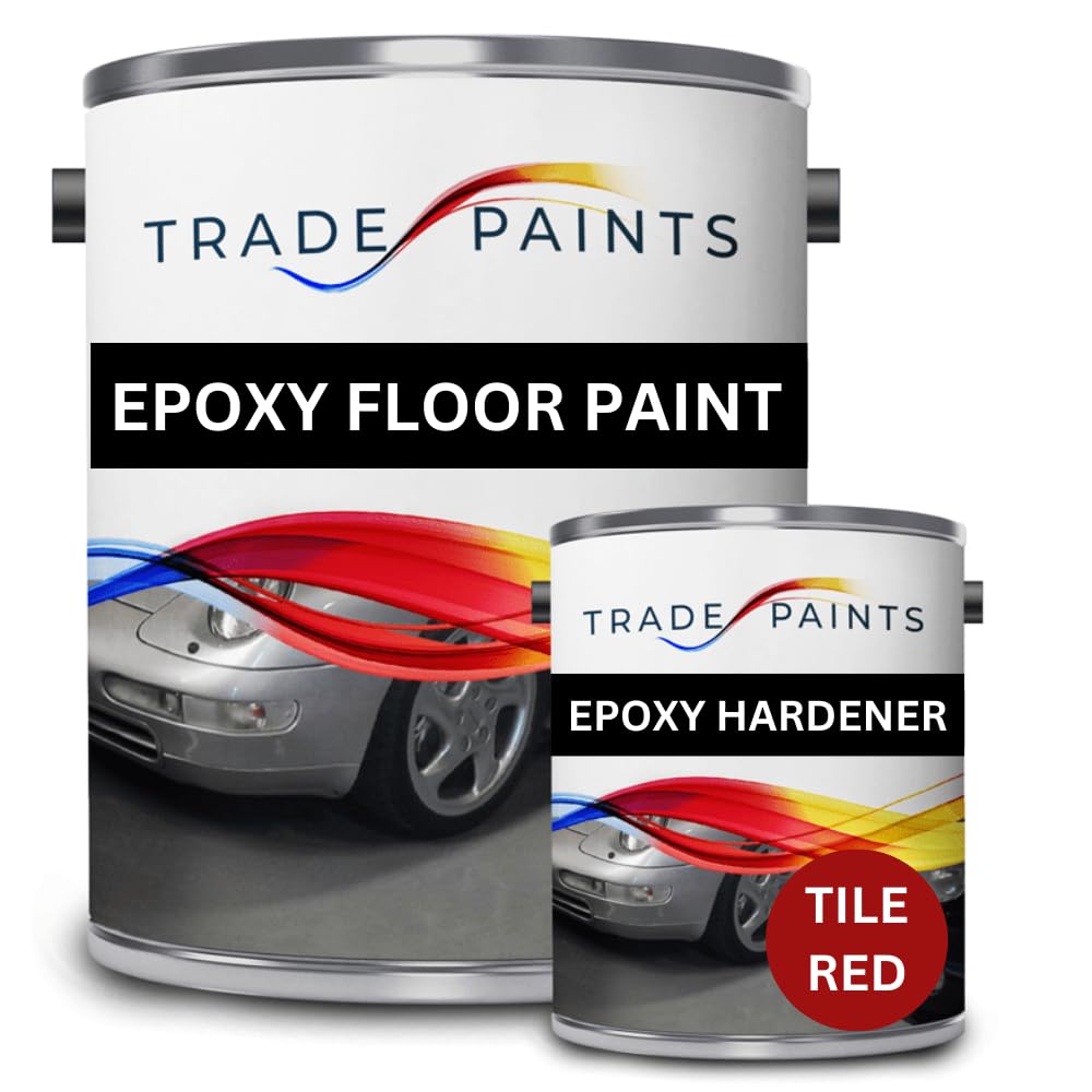 2 Pack Epoxy Garage Floor Paint - 5 Litres (Tile Red)