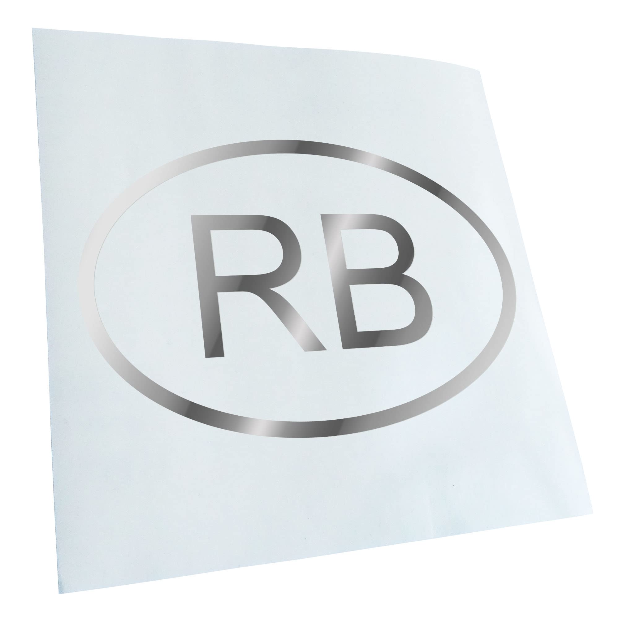 Kiwistar - Car Sticker - Chrome - 30 x 20 cm Botswana RB - Rear Window Car Sticker Weatherproof for Car Truck Moped Truck - Sticker Exterior Self-Adhesive Tuning Accessories for Window Vehicle Window