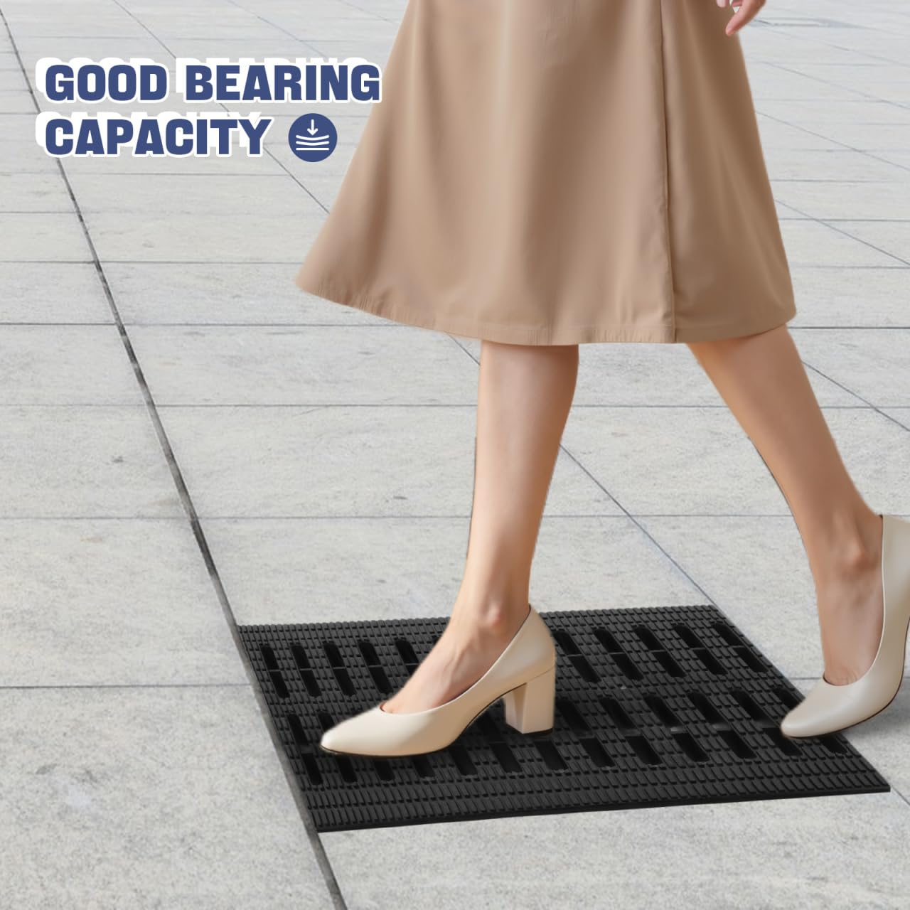 Gatuida Grid Drain Covers Outdoor, Rectangular Drain Grate, Plastic Garden Drainage Grates for Driveways Patio, Lawn, Garden - Image 3