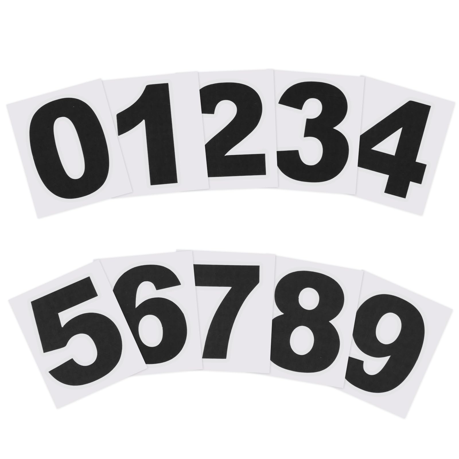 PATIKIL 38mm Reflective Number Stickers 0-9, 2 Set Vinyl Mailbox Number Decals Self-Adhesive Stickers for Outside Cars Doors Windows Signs Indoor Outdoor, Black
