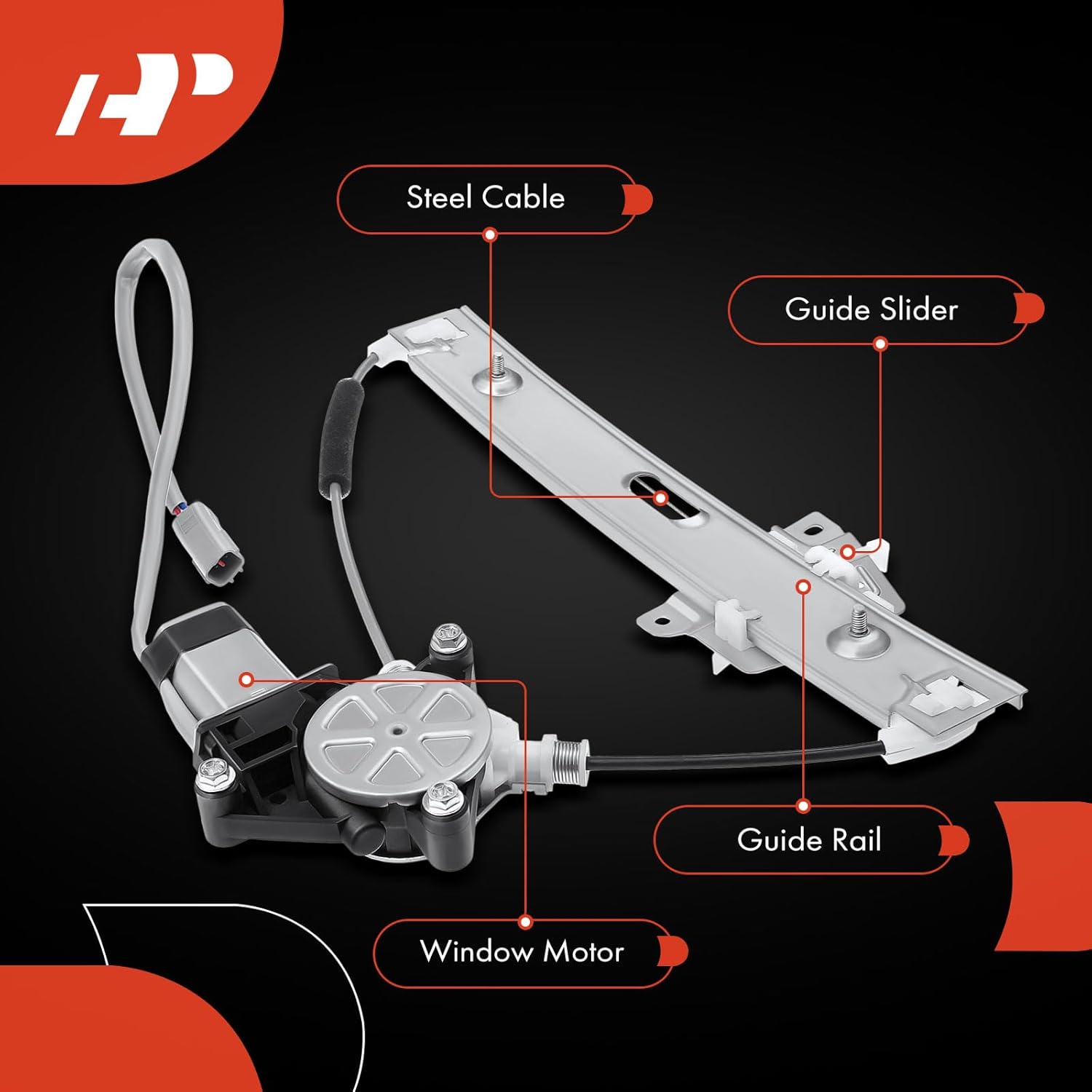 A-Premium Electric Power Window Regulator with Motor Compatible with Ford Escape 2008-2012 Mercury Mariner Mazda Tribute 2008-2011 Rear Right Passenger Side