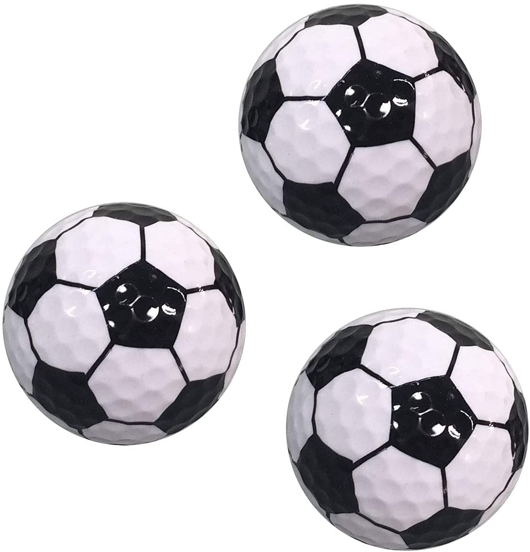 Amazon | KIND CUBE 面白ろゴルフボール サッカー柄 3個セット | KIND