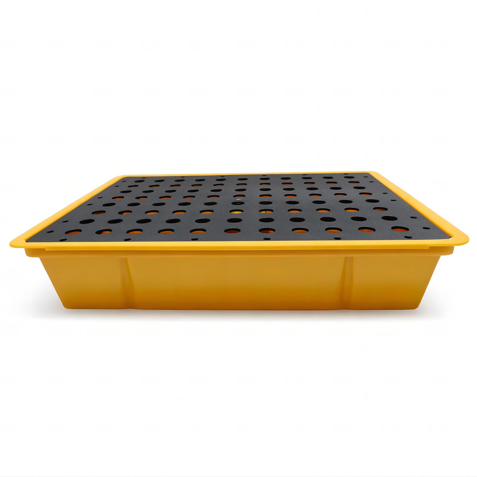 Bandeja de contención química con rejilla extraíble – de plástico estanca apilable fácil de limpiar para laboratorio taller e industria (49 * 35.5 * 9.5cm)