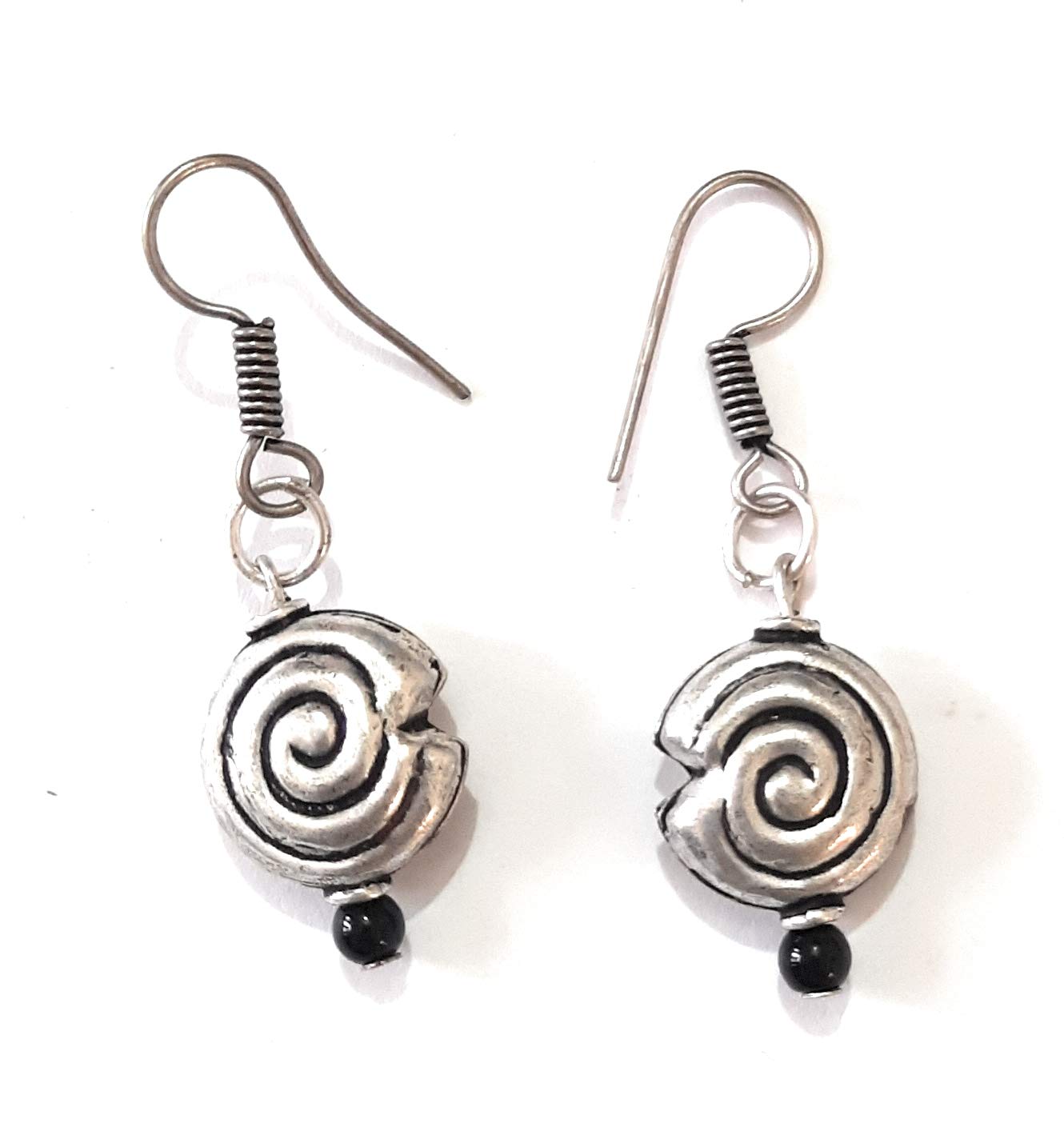 Metallic Swirl earrings by Vichitra Designs (Black) (B08WRMYD4K) Amazon Price History, Amazon Price Tracker