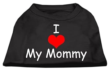 Mirage Pet Products 16-Inch I Love My Mommy Screen Print Shirts for Pets, X-Large, Black