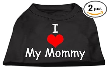 Mirage Pet Products 18-Inch I Love My Mommy Screen Print Shirts for Pets, XX-Large, Black