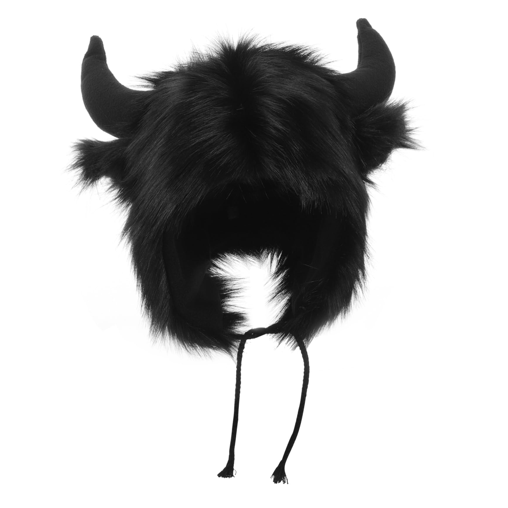 Healeved Tapa del oído de bocina fiesta lindos sombreros divertido sombrero de halloween sombreros de disfraces de animales ropa de cabeza novedosa disfraz poliéster Negro