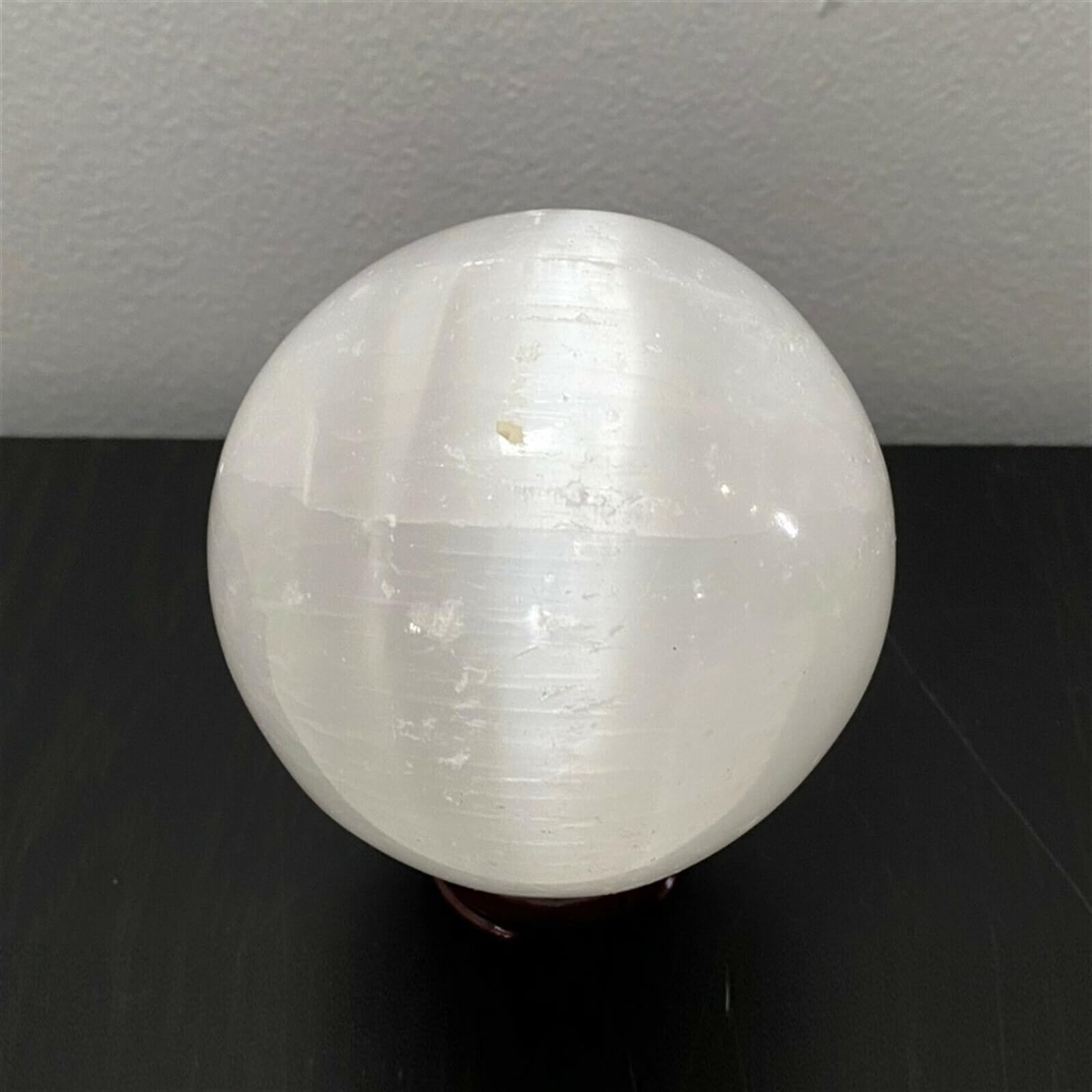 Adornos de cristal Esfera de cristal de selenita Curación de minerales Curación de muestras hermoso cristal(600-700g)