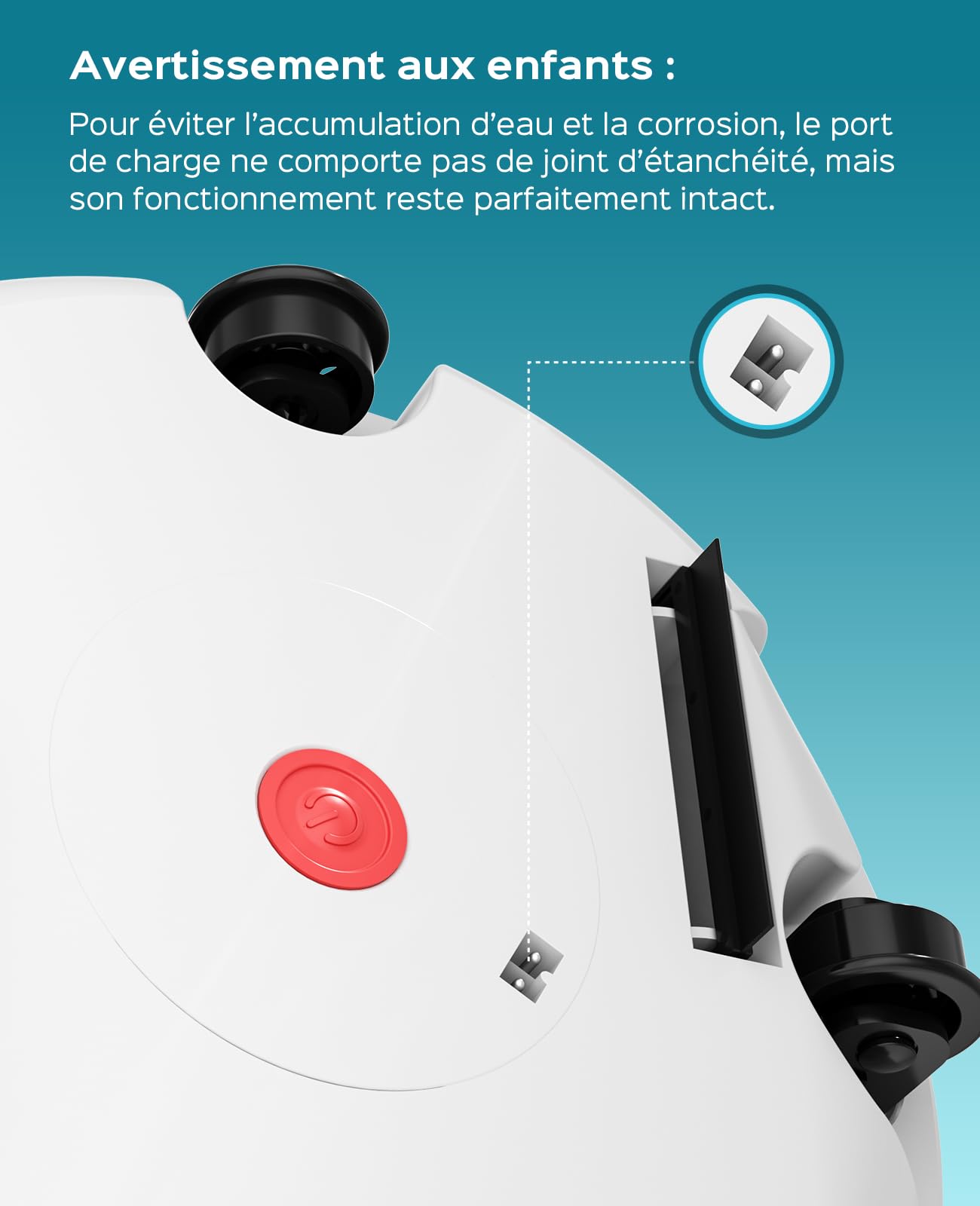 WINNY POOL CLEANER Winny 200 Robot Piscine, Aspirateur Piscine sans Fil avec Batterie, Autonomie 80 Min pour Piscines Hors-Sol 60 m², Double Filtration, Stationnement Automatique(Bleu Transparent)