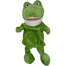 Proumhang Hand Puppets With Full Body for Kids,Animal Hand Puppets Farm Theme Puppets Toys Set,Plush Pretend Toys Zoo Friends Puppet Theatre with Movable Open Mouth,35cm,Frog