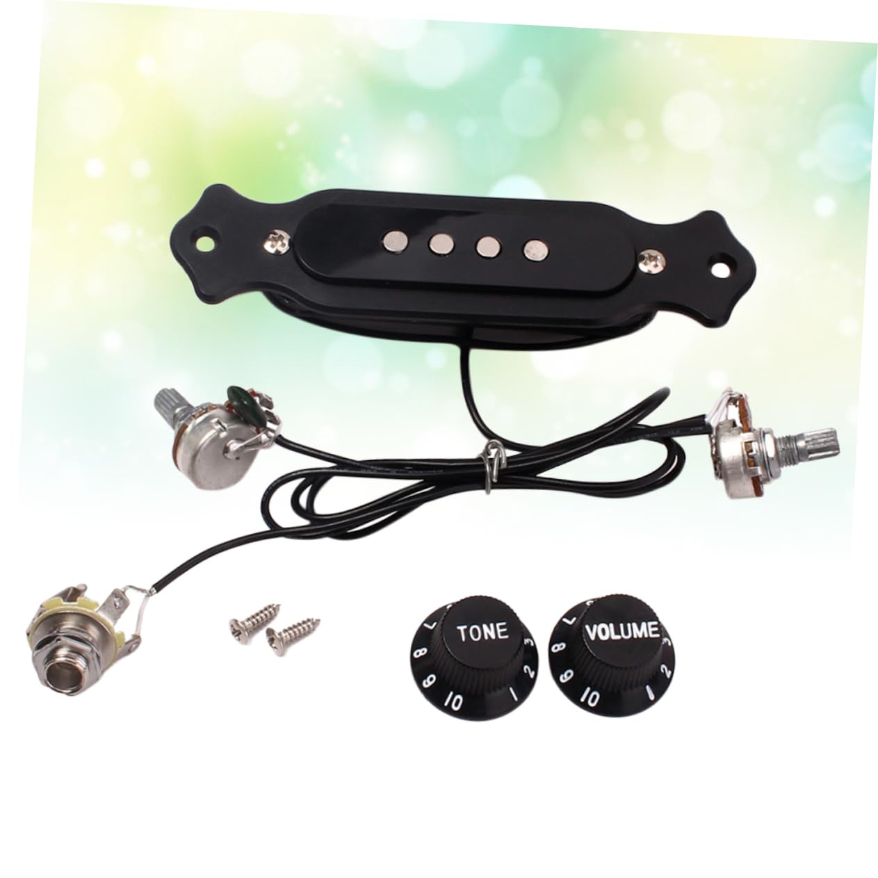 BESTonZON 3 Pz pickup per chitarra Pickup chitarra corde Pickup chitarra leggero e resistente pickup humbucker pickup a quattro corde nella buca scatola pickup alla buca in metallo