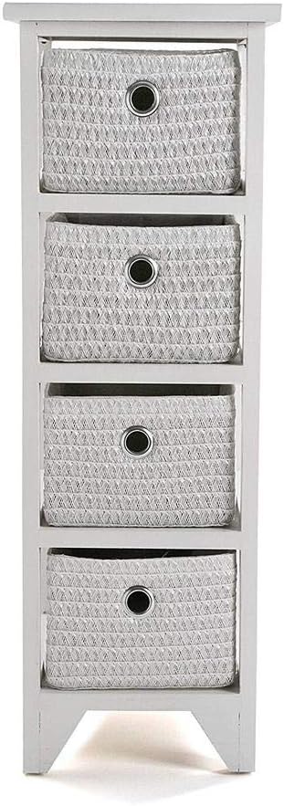 Versa 2010000 Cómoda, Madera, Blanco, 72x25x30cm