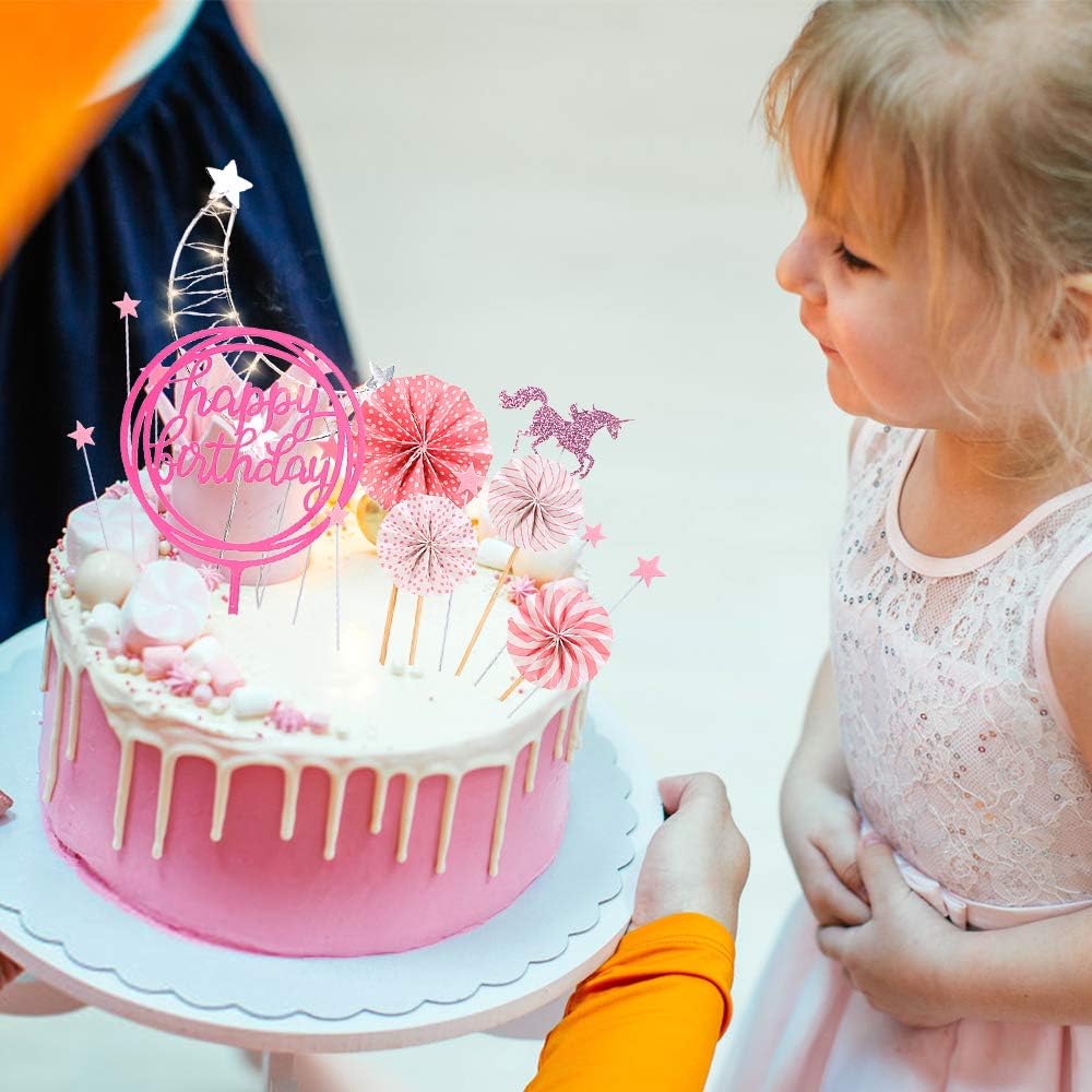 Gateau Topper Avec Banniere Joyeux Anniversaire Etoiles Pour Garcons Filles Enfants Fete Danniversaire Decoration Or Rose Licorne Lune Lueur Mmtx Licorne Gateau Decorations Eventail En Papier Decorations Loisirs Creatifs Betwin360 Tv