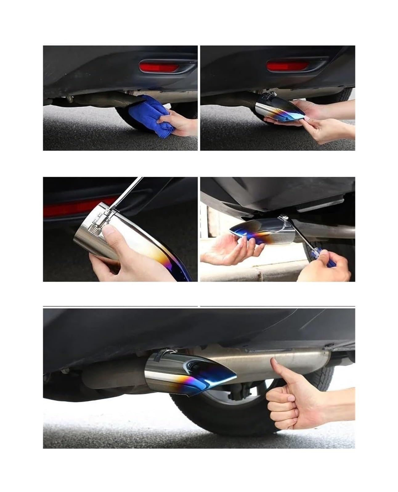 Tubo Escape Silenciador Para N&issan Para X-Trail Para Lannia Para Tiida Para Slyphy Para Qashqai 2009-18 Silenciador Escape Coche Tubo De Escape Garganta Trasera Automática(See the Figure2)