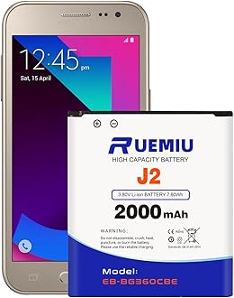 2000mAh High Capacity EB-BG360CBE Battery Replacement Fit for Samsung Galaxy Core Prime G360 G360P G360T G360L G360V G360AZ G360M G360T1