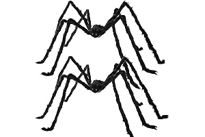 2PCS 5Ft Halloween Giant Spiders: Spooky Outdoor Halloween Decorations