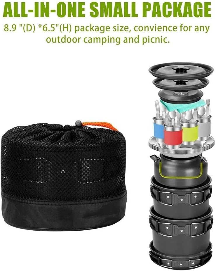 Camping Cookware Set Portable BBQ Cooking Utensils for Outdoor Camping Cookware Set Outdoor Cookware Barbecue Portable