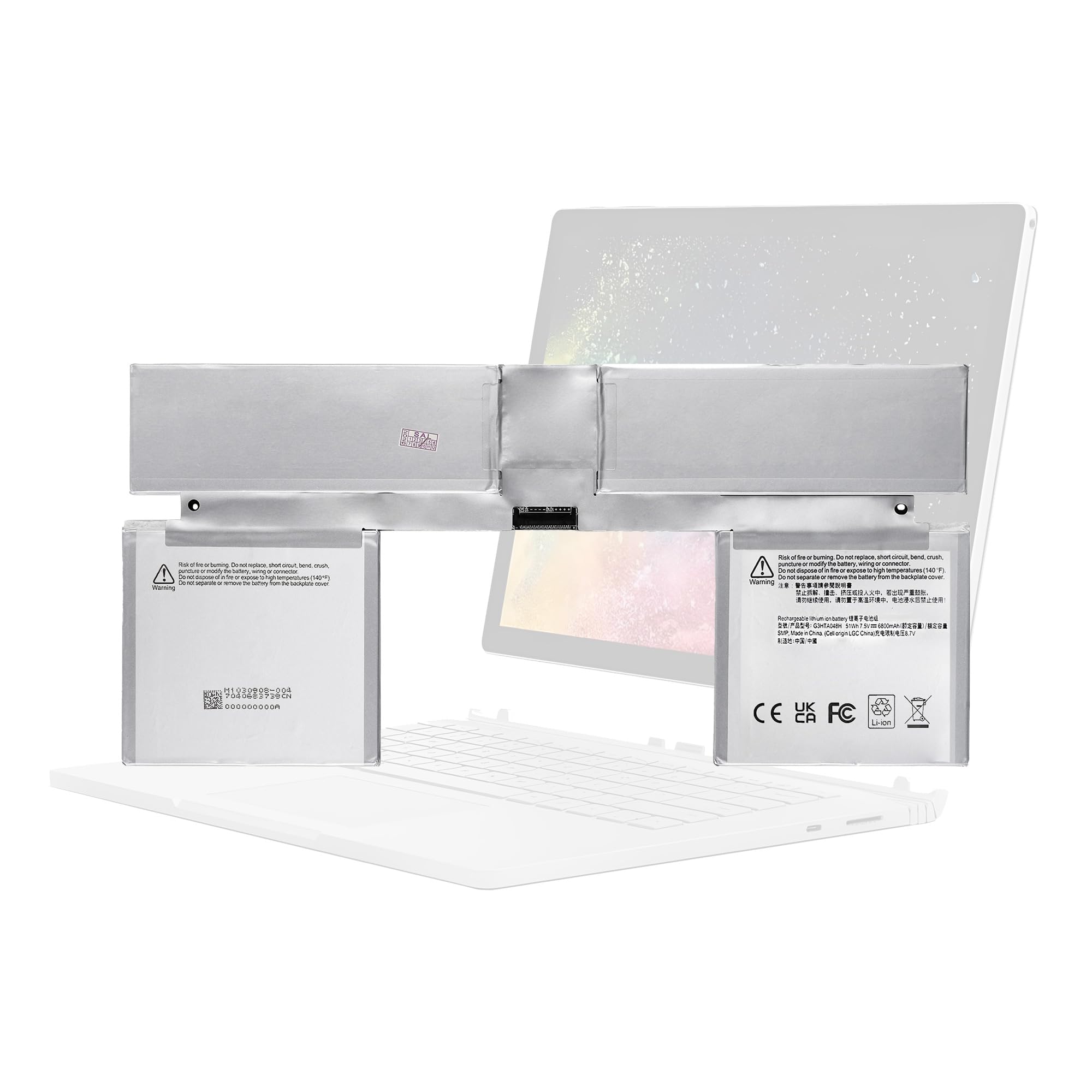 G3HTA048H Batterie compatible avec tablette Microsoft Surface Book 1 2 Gen1 Gen2 modèle 1703 clavier 13,5" avec outil de réparation inclus