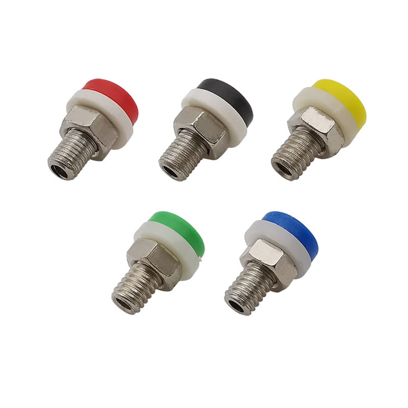 Lot de 5 connecteurs femelles de 2 mm pour bornes de test banane Noir