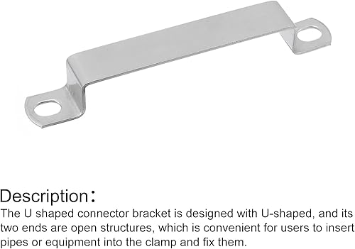 Miniatura 18 de uxcell Soporte de conector en forma de U, 3.740 in x 1.772 in, acero inoxidable 304, soporte de seguridad para puerta, ventana, cobertizo cerrado
