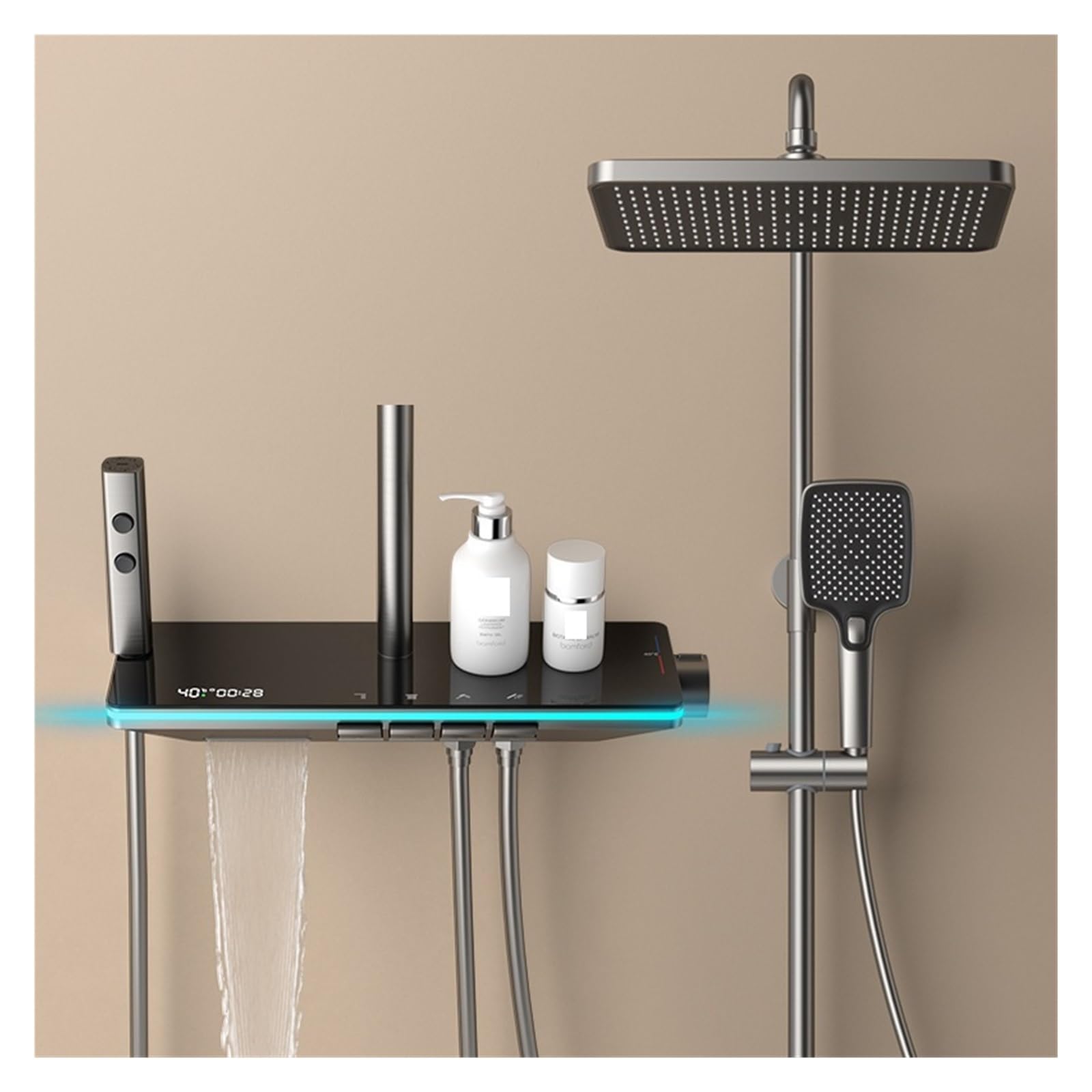 Douche intelligente à affichage numérique et mélangeur thermostatique pour contrôle précis