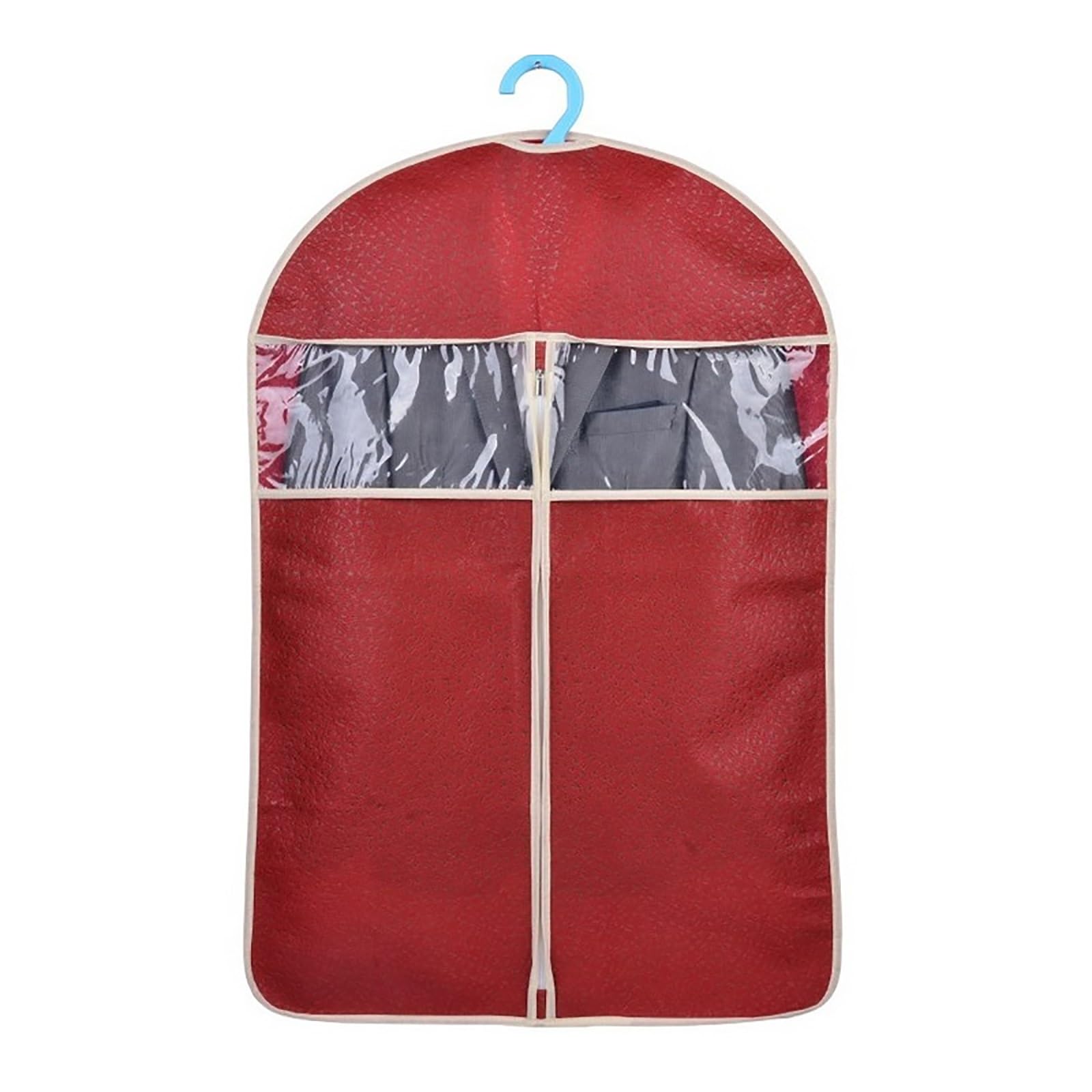 vfdaSWQQ Coat hanger cover, 5-pack, Garments Bag for Storage, Non-woven Clothing Cover with Zipper, Suitable for Shirts, Dresses, Jackets(60 * 108cm/24 * 43in)