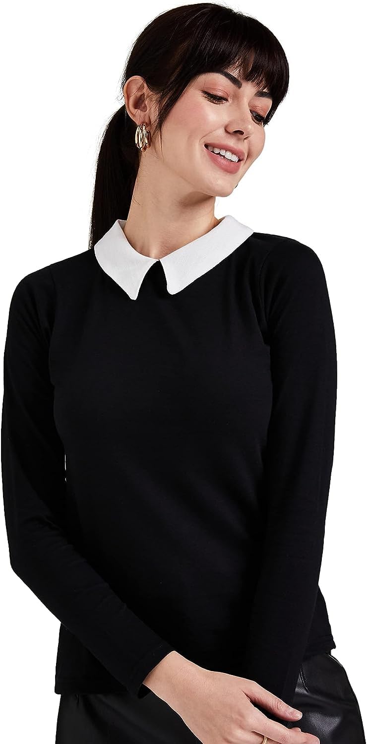 Women's Cotton Full Sleeve Collared Top