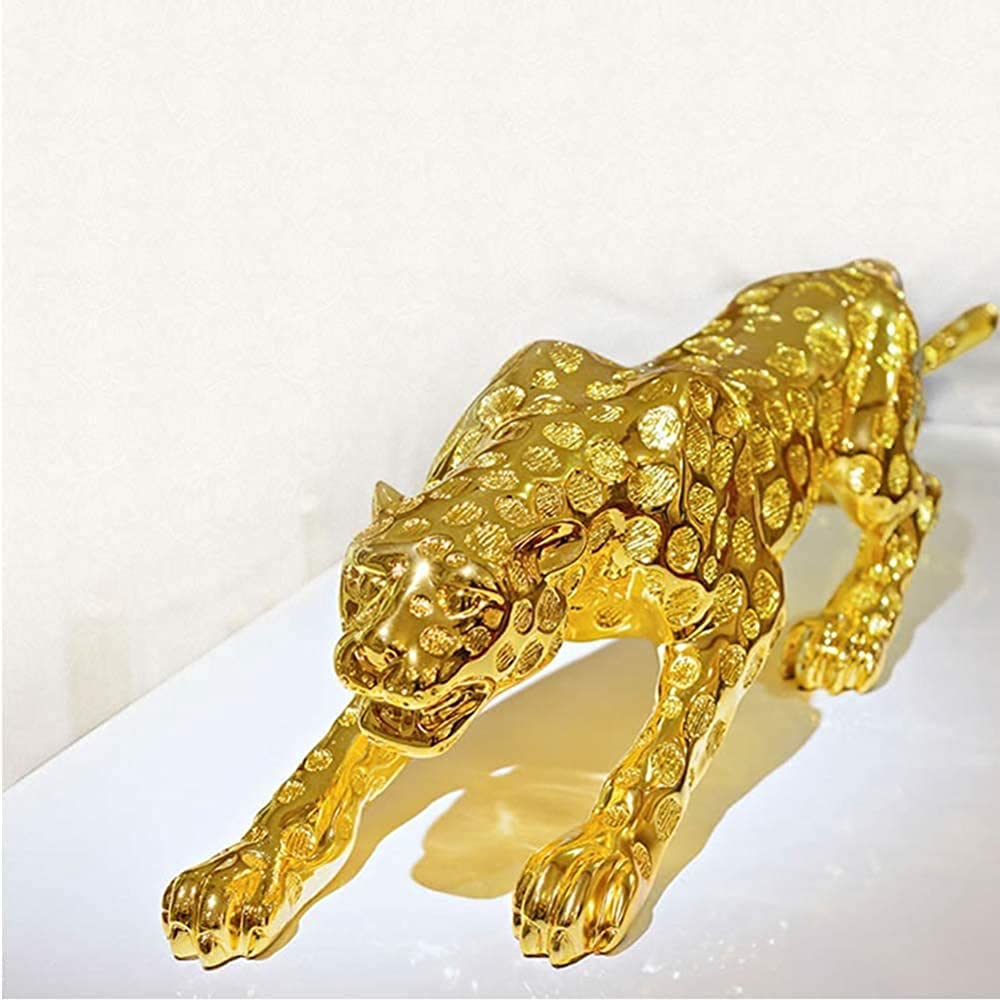 HDH1336 Panther (Color-Golden, Material- Resin, Finish-Chrome,Wt-2.0 kg, Size-L-32 Inches X W-5 Inches X H-6 Inches)-(Best Gift for House warmings,New Vanues & Offices)-image-39