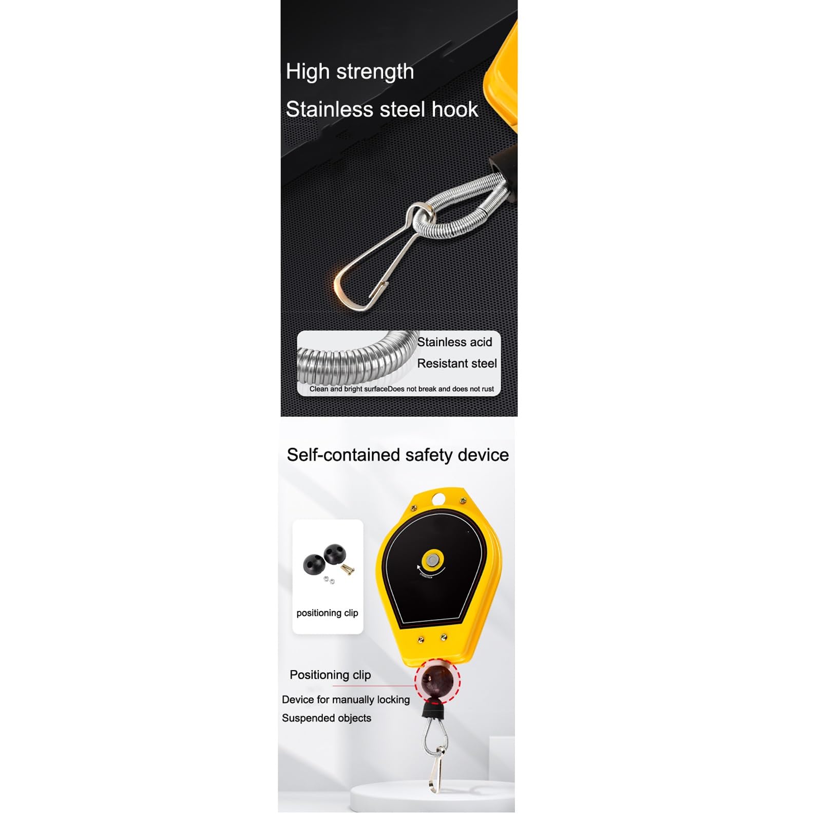 Outil télescopique pour équilibreur à ressort, support de suspension pour outil lourd avec clips de positionnement, longueur du câble métallique pour outil télescopique réglable : 1,4 m ( Size : 3.0-5