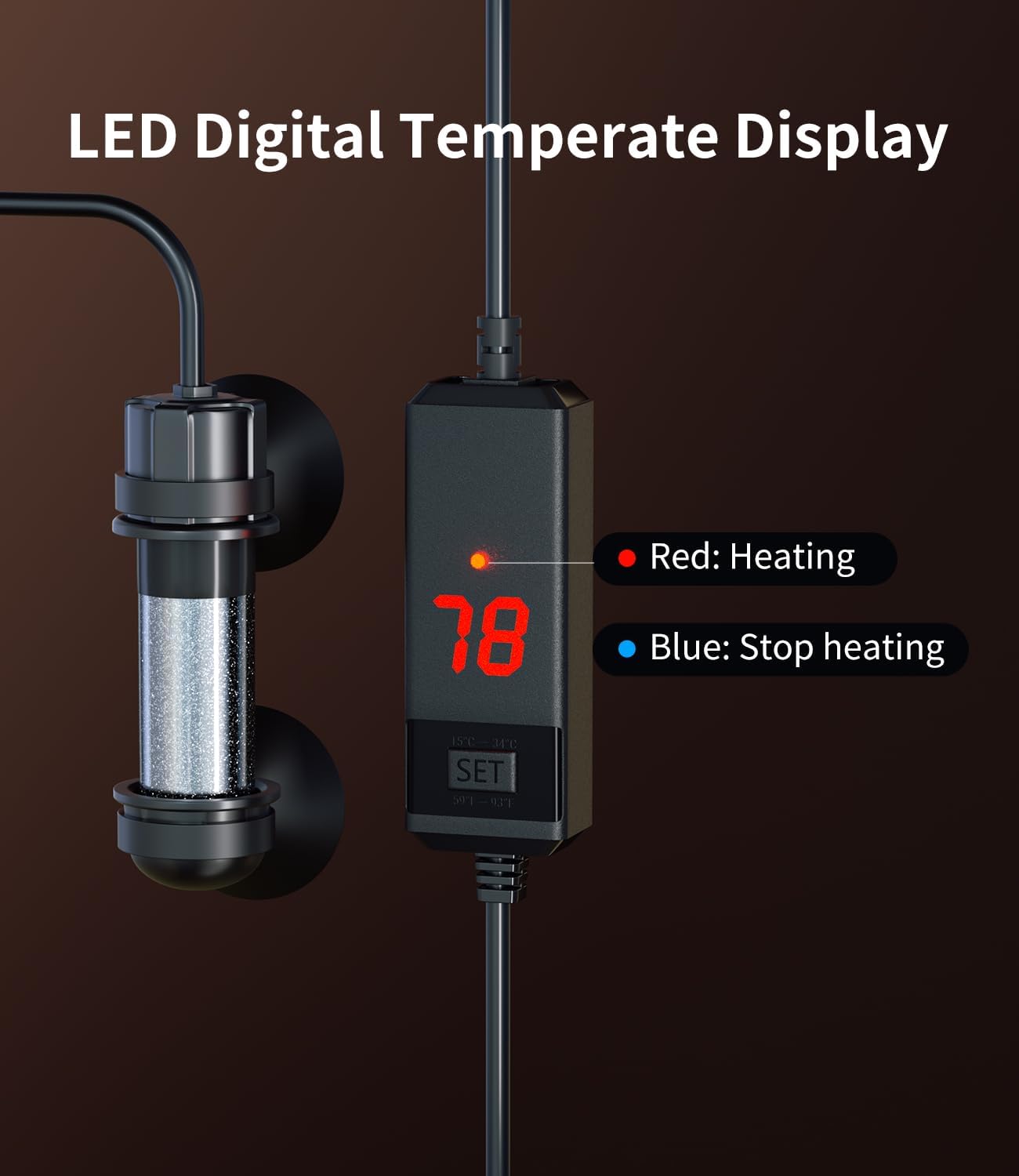 5 Gallon Fish Tank Aquarium Kit with Heater, HOB Filter, LED Light with Timer, Lid, Siphon Vacuum Cleaner, Self Cleaning Glass Rimless Betta Tank