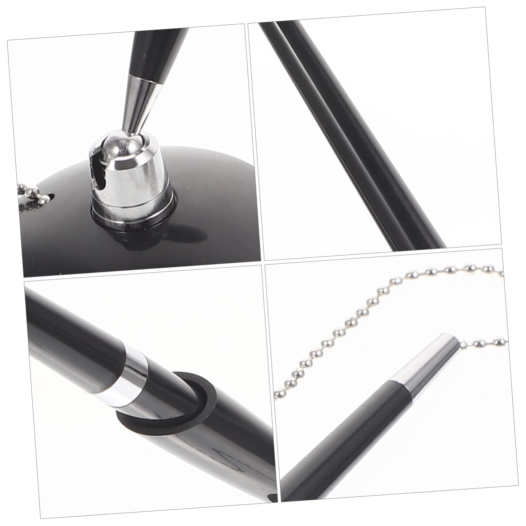 DOITOOL 12 Stück Teiliges Schreibtisch Kugelschreiber mit Kette Ergonomischer Business Kugelschreiber für Büro Hotel und Empfang Schnelltrocknende Rutschfestes Design Langlebiger
