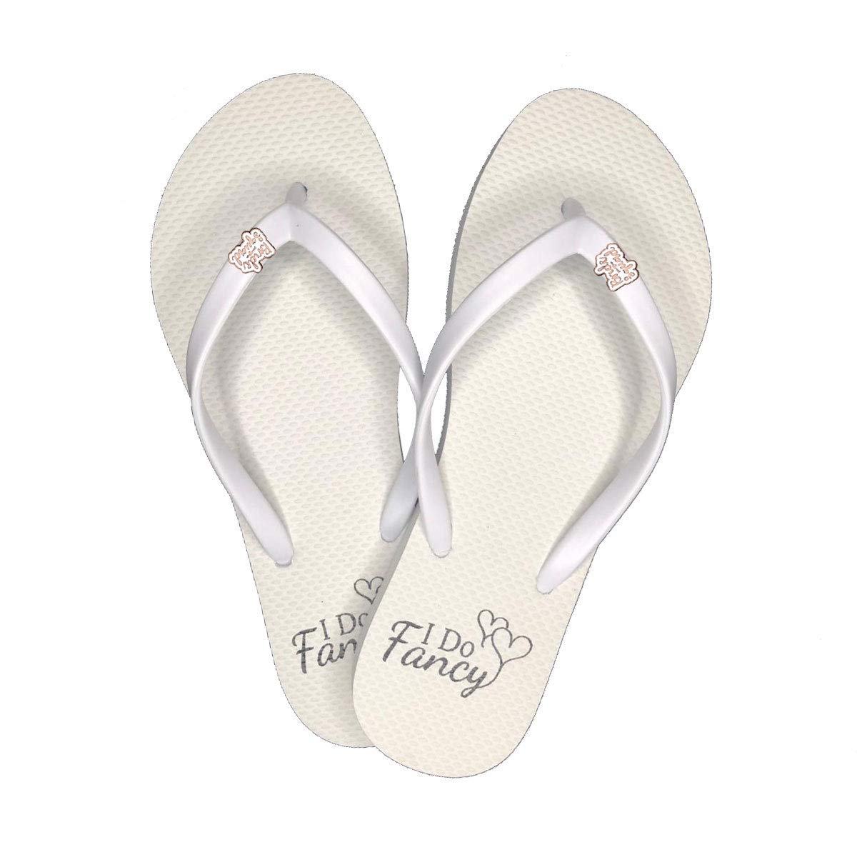 I Do Fancy Flip Flops Rose Gold Bride Squad Charm