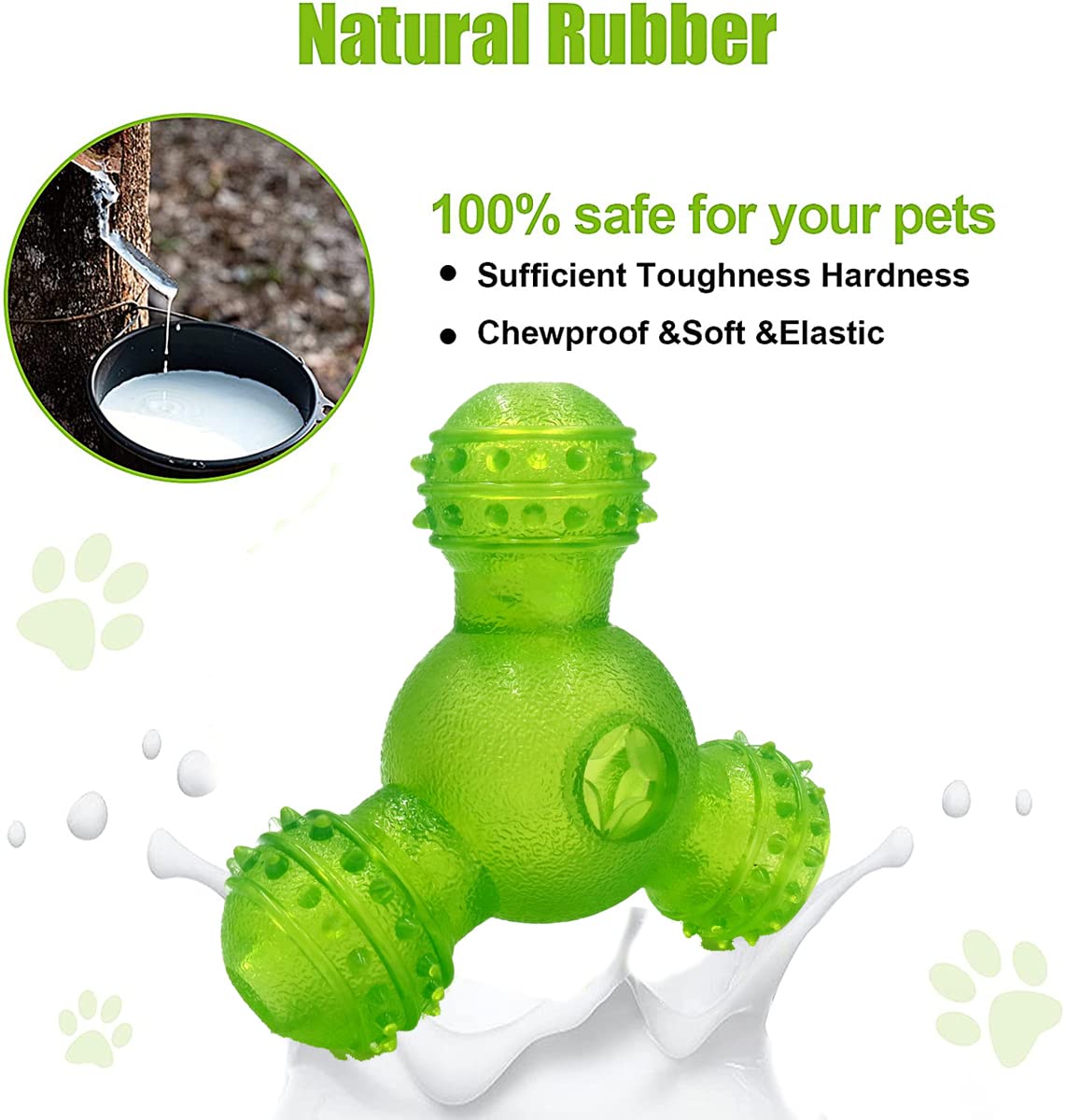 Palla Da Masticare Per Cani - Giocattolo In Gomma Rimbalzante Per Dentizione