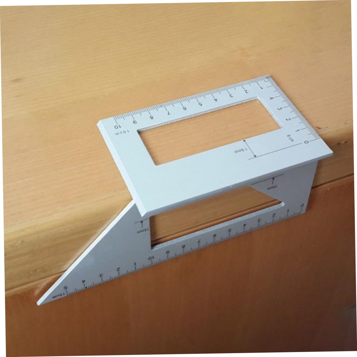 SHINEOFI 3 Piezas Regla de ángulo de aleación de aluminio derecho Multifunción nivel regla de precisión corte de carpintería de aluminio de medición en t vertical Plata