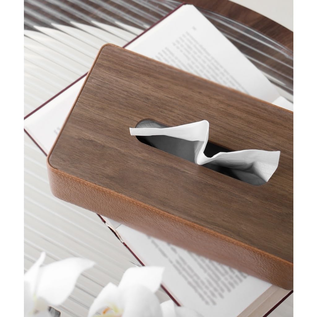 Scatola di fazzoletti di copertura Nuova scatola di fazzoletti di noce cinese per soggiorno, casa, camera da letto, legno, tovaglioli, orno(C)
