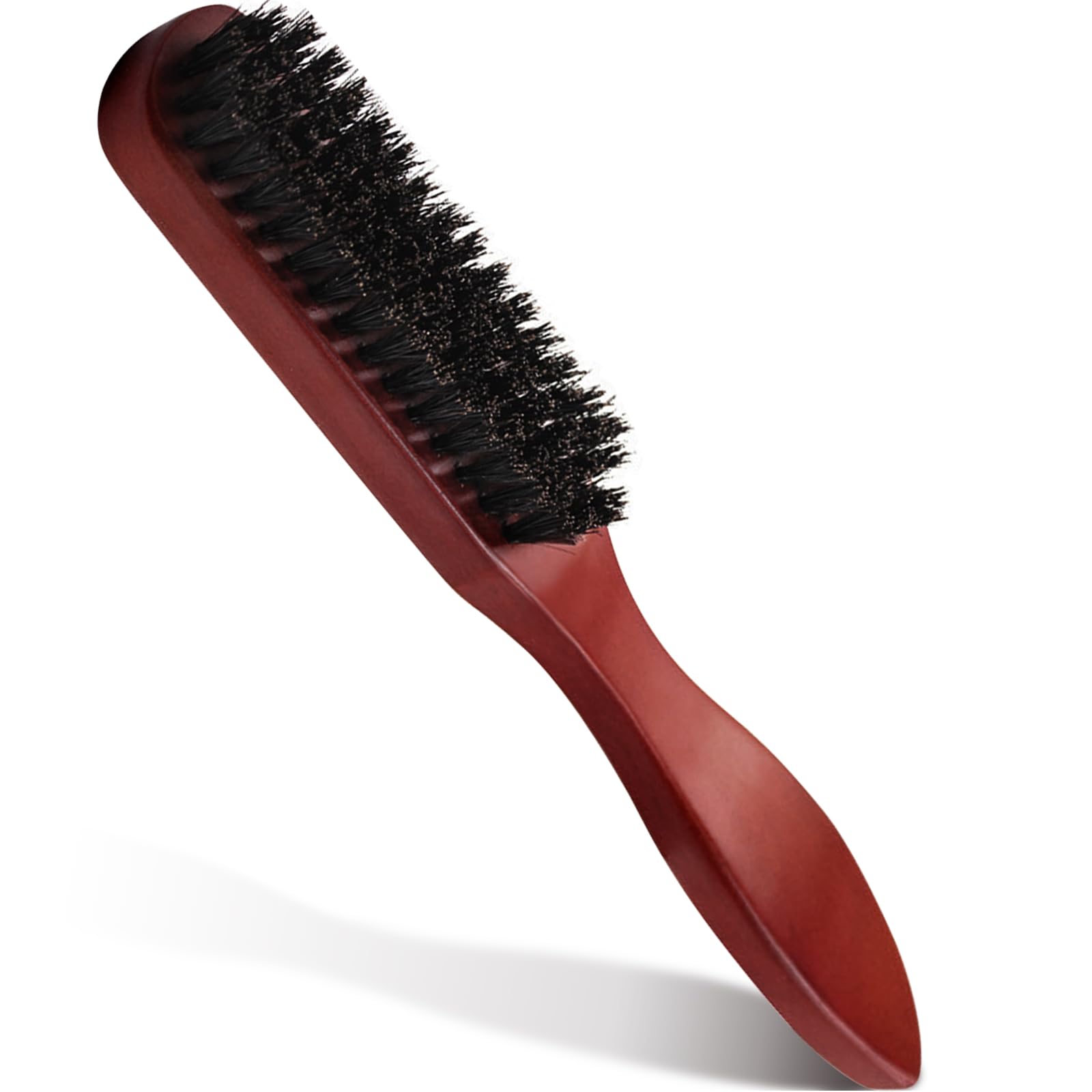 Soodyoow Cepillo Cerdas Jabali, Cepillo Pelo Con Mango de Madera, Cepillo Barba, Cepillo Pelo Antitirones para Desenredar y Peinar, para Barba y Cabello Fino
