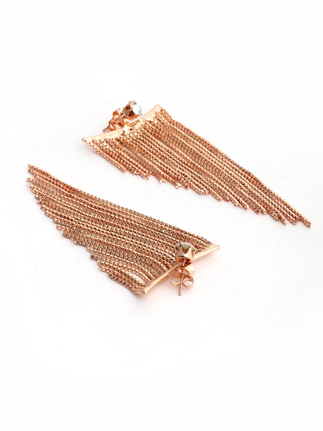 Madamehalf moon chain stud earring