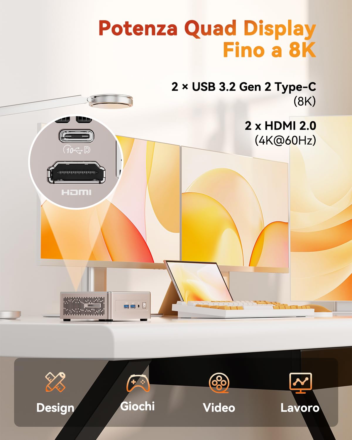 GEEKOM A5 [Il Mini PC Definitivo per Casa e Ufficio]con AMD Ryzen 5 7430U(fino a 4.3GHz)|16GB RAM DDR Espandibile(Non LPDDR)| 512GB SSD | Mini PC Windows 11| 8K | USB 3.2 | Slot SD