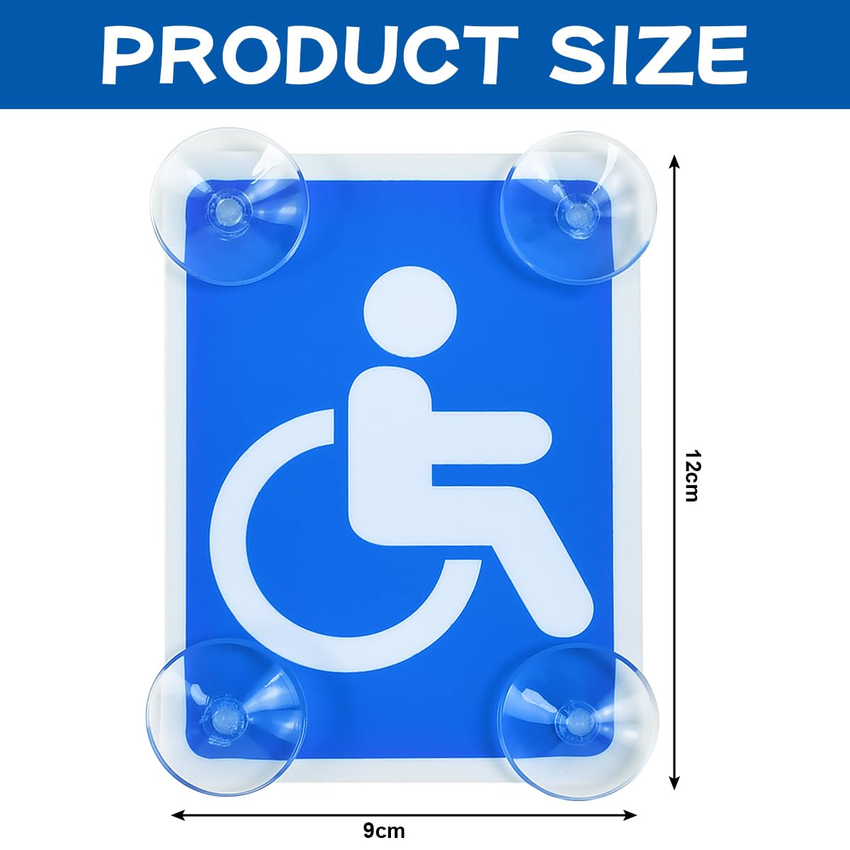 Image secondaire de Autocollant Handicapé avec Ventouse pour Voiture - Zuxbolf