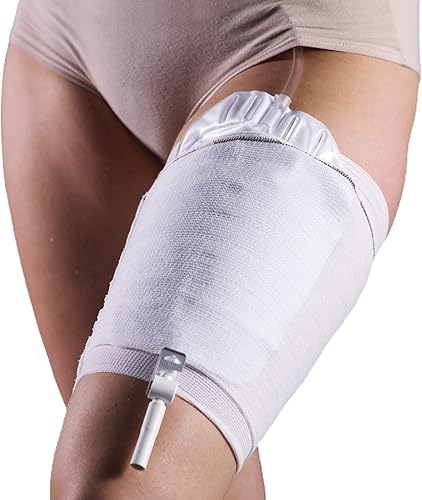 CarePocket - Soporte para bolsa de catéter cómodo para piernas durante todo el día por Carefix, elástico, lavable, suave drenaje de orina de 25.4 fl