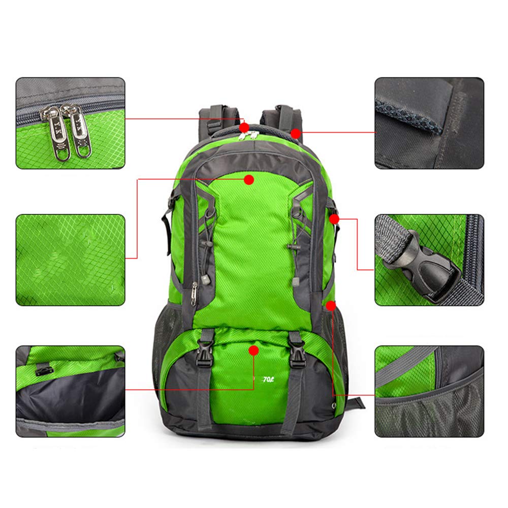 70L Mochila Al Aire Libre, Yendo De Excursión, Impermeable Y Resistente A La Rotura Mochila De Senderismo para Hombre Y Mujer, Al Aire Libre Equipo para Deportes